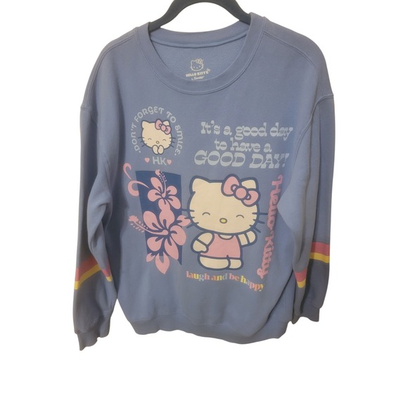 Hello Kitty by Sanrio Light Blue Large long sleeve sweatshirt - Picture 4 of 5